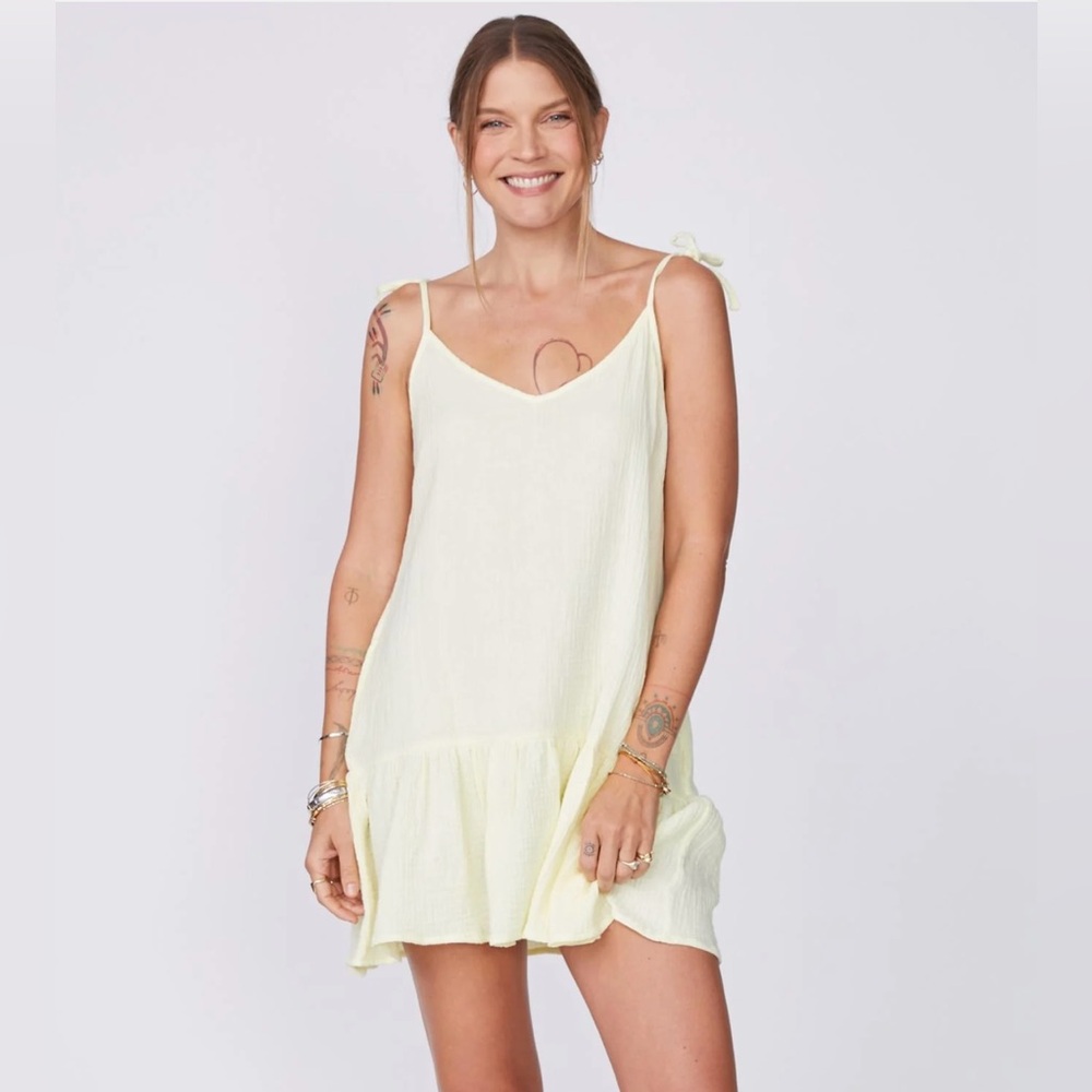 Monrow Gauze Sleeveless Easy Dress